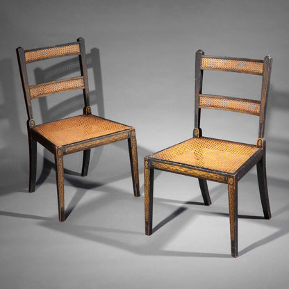 Pair of 18th Century Painted Chairs, Attributed to Gillows