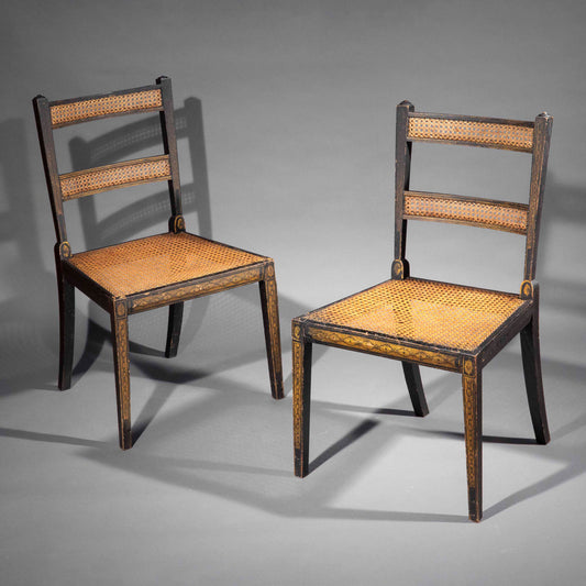 Pair of 18th Century Painted Chairs, Attributed to Gillows