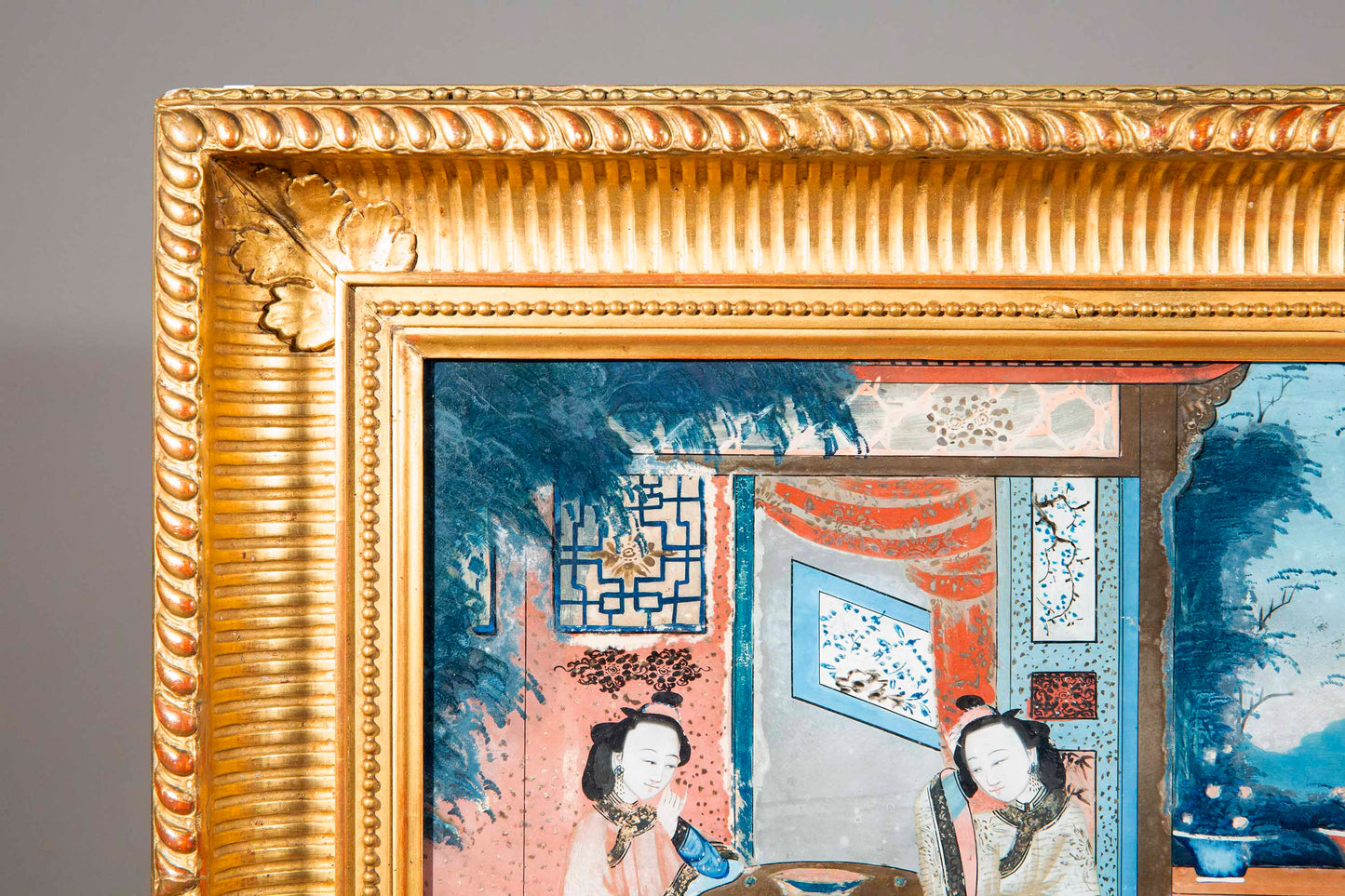 19th Century Chinoiserie Reverse Glass Painting