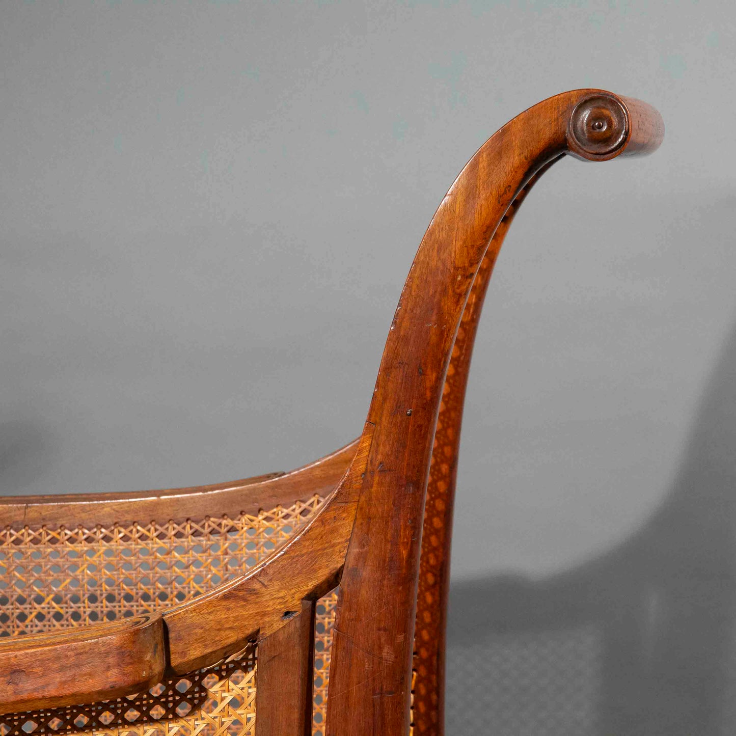 Fine Regency Klismos Bergère or Armchair