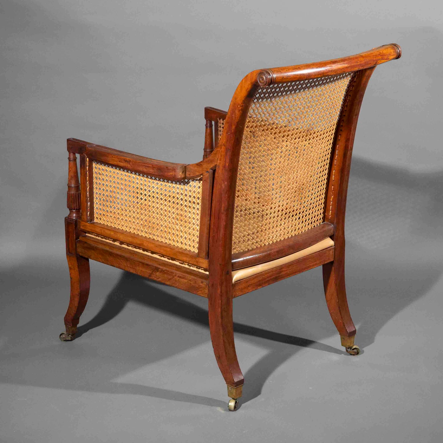 Fine Regency Klismos Bergère or Armchair