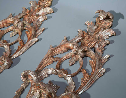 Pair of Venetian Silvered Appliques