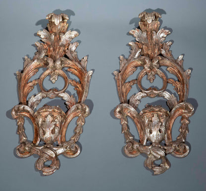 Pair of Venetian Silvered Appliques