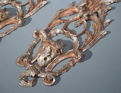 Pair of Venetian Silvered Appliques