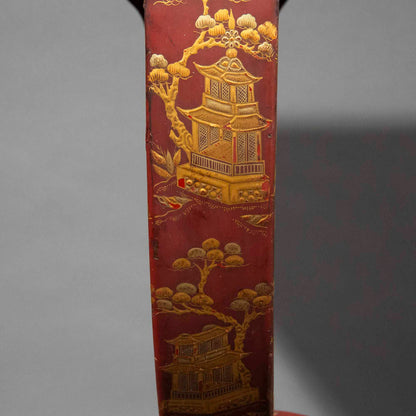 Rare 19th Century Chinoiserie Scarlet Lacquer Table