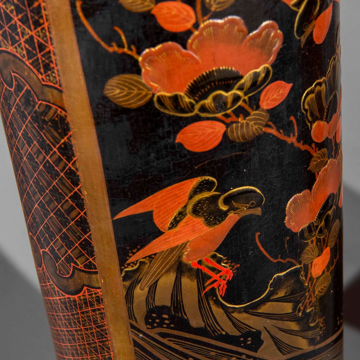 Rare Japonisme Lacquer Lamps, 19th Century