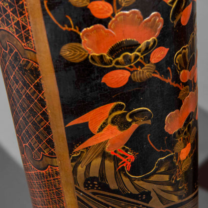 Rare Japonisme Lacquer Lamps, 19th Century