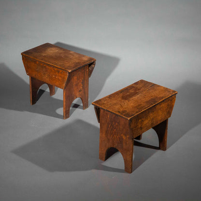 Pair of 19th Century Primitive Vernacular Stools or Benches