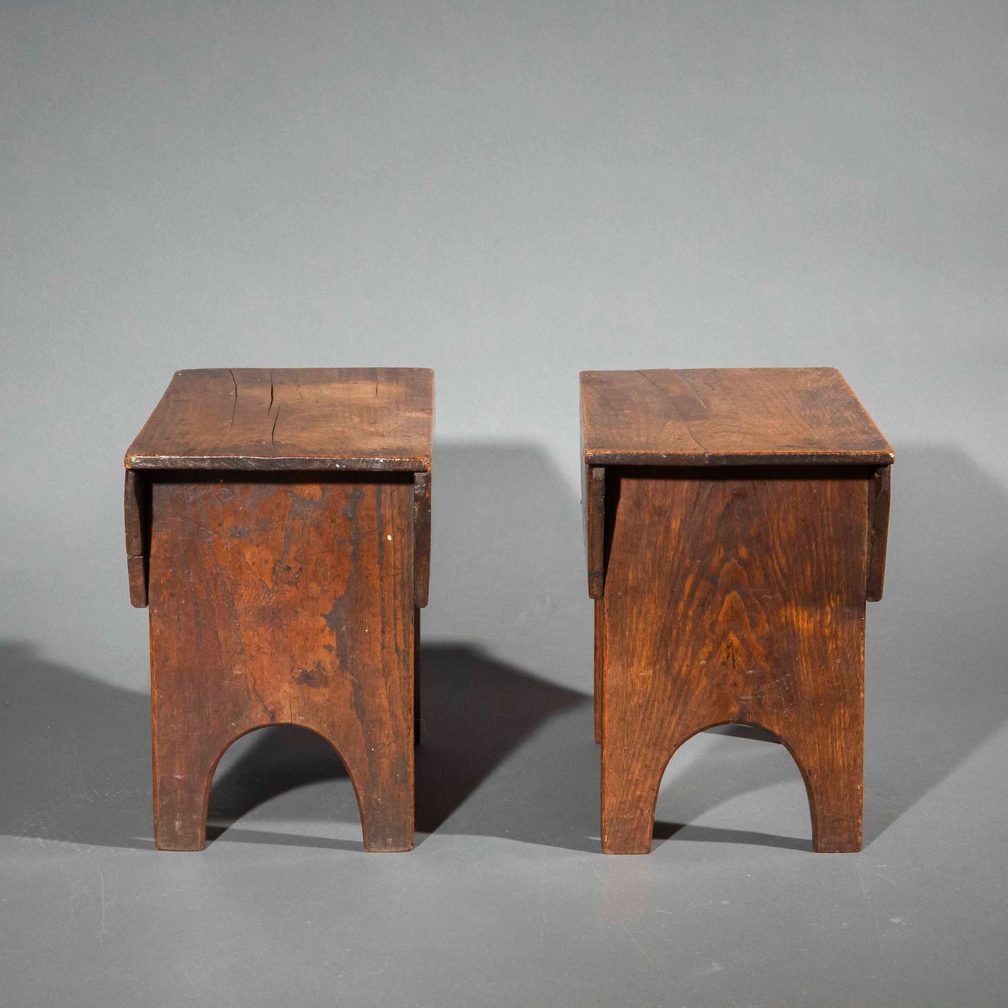 Pair of 19th Century Primitive Vernacular Stools or Benches