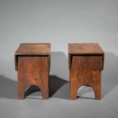 Pair of 19th Century Primitive Vernacular Stools or Benches