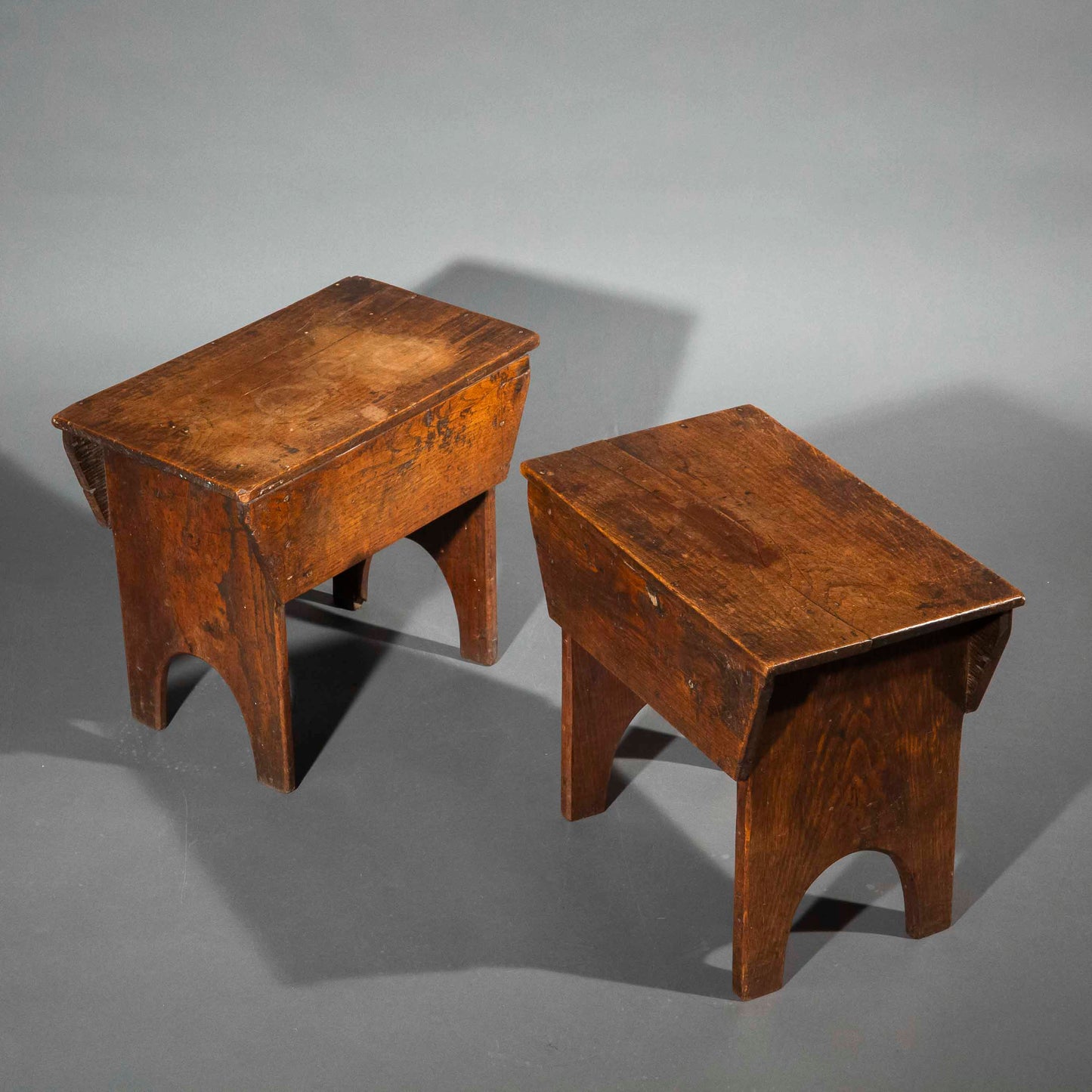 Pair of 19th Century Primitive Vernacular Stools or Benches