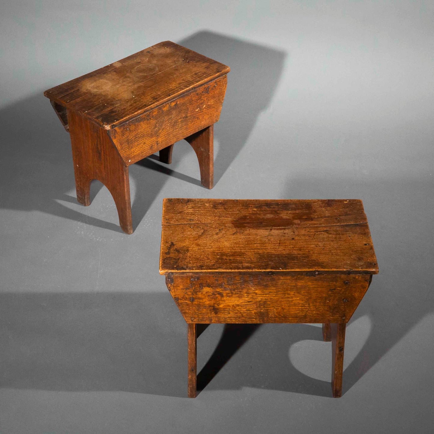 Pair of 19th Century Primitive Vernacular Stools or Benches