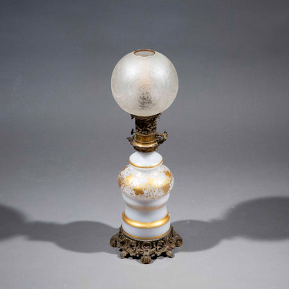 19th Century Opaline Table Lamp