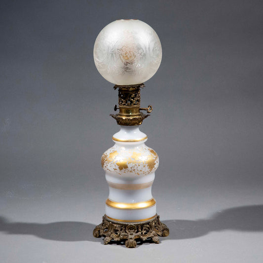 19th Century Opaline Table Lamp