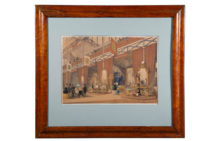 Ministry of Works: 19th Century Great Exhibition, 1851 Prints in Original Maple Frame
