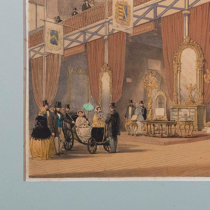 Ministry of Works: 19th Century Great Exhibition, 1851 Prints in Original Maple Frame