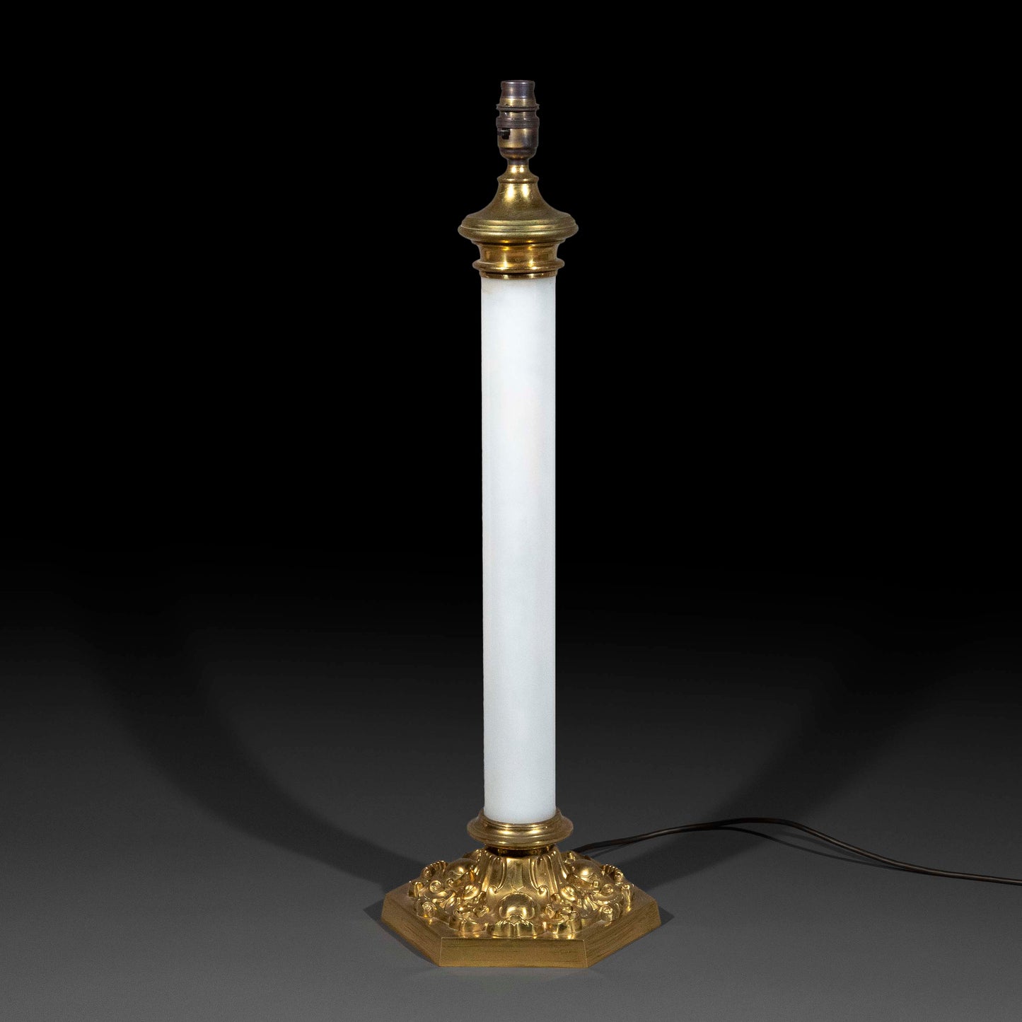 19th Century Victorian Opaline Glass Table Lamp