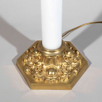 19th Century Victorian Opaline Glass Table Lamp