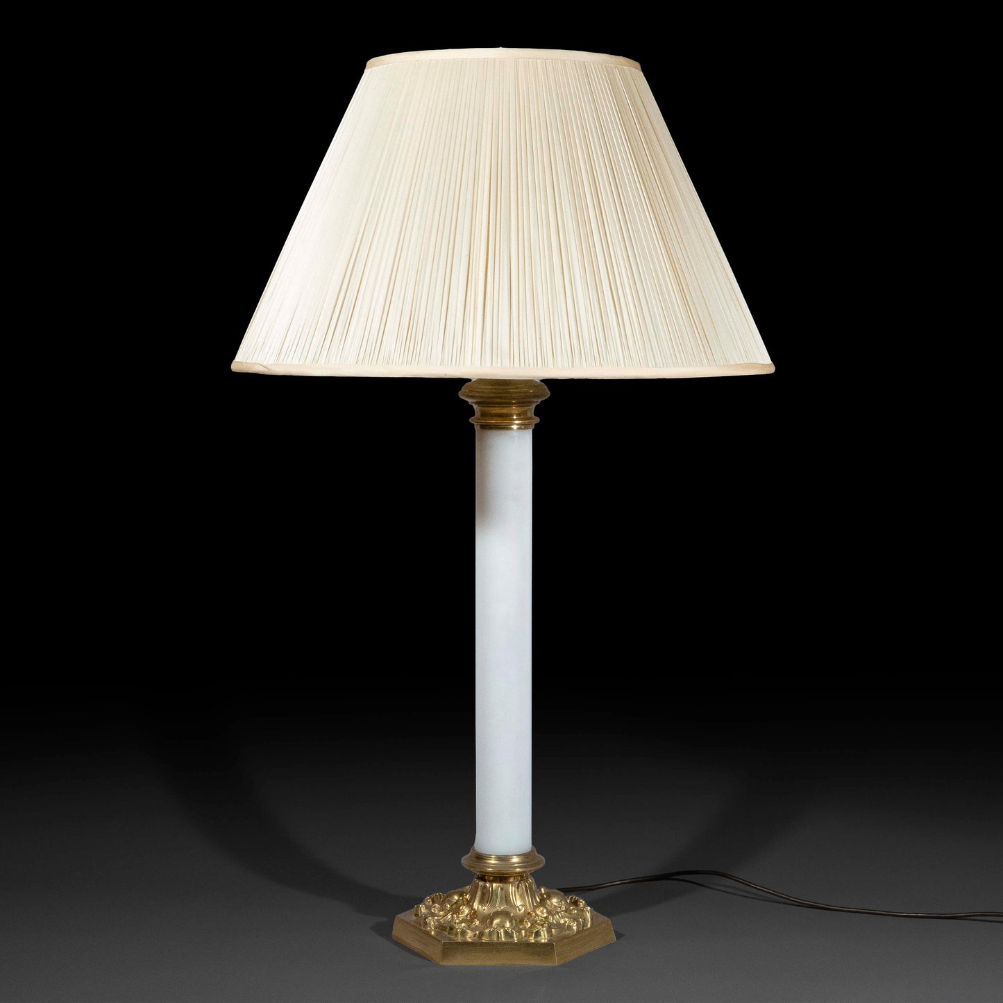 19th Century Victorian Opaline Glass Table Lamp