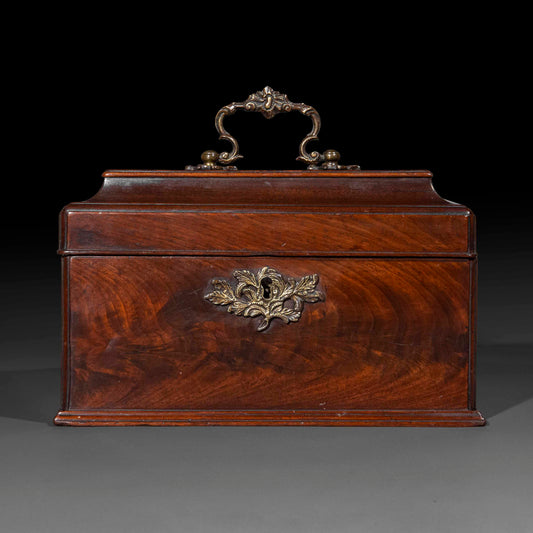 18th Century George III Period Mahogany Tea Caddy