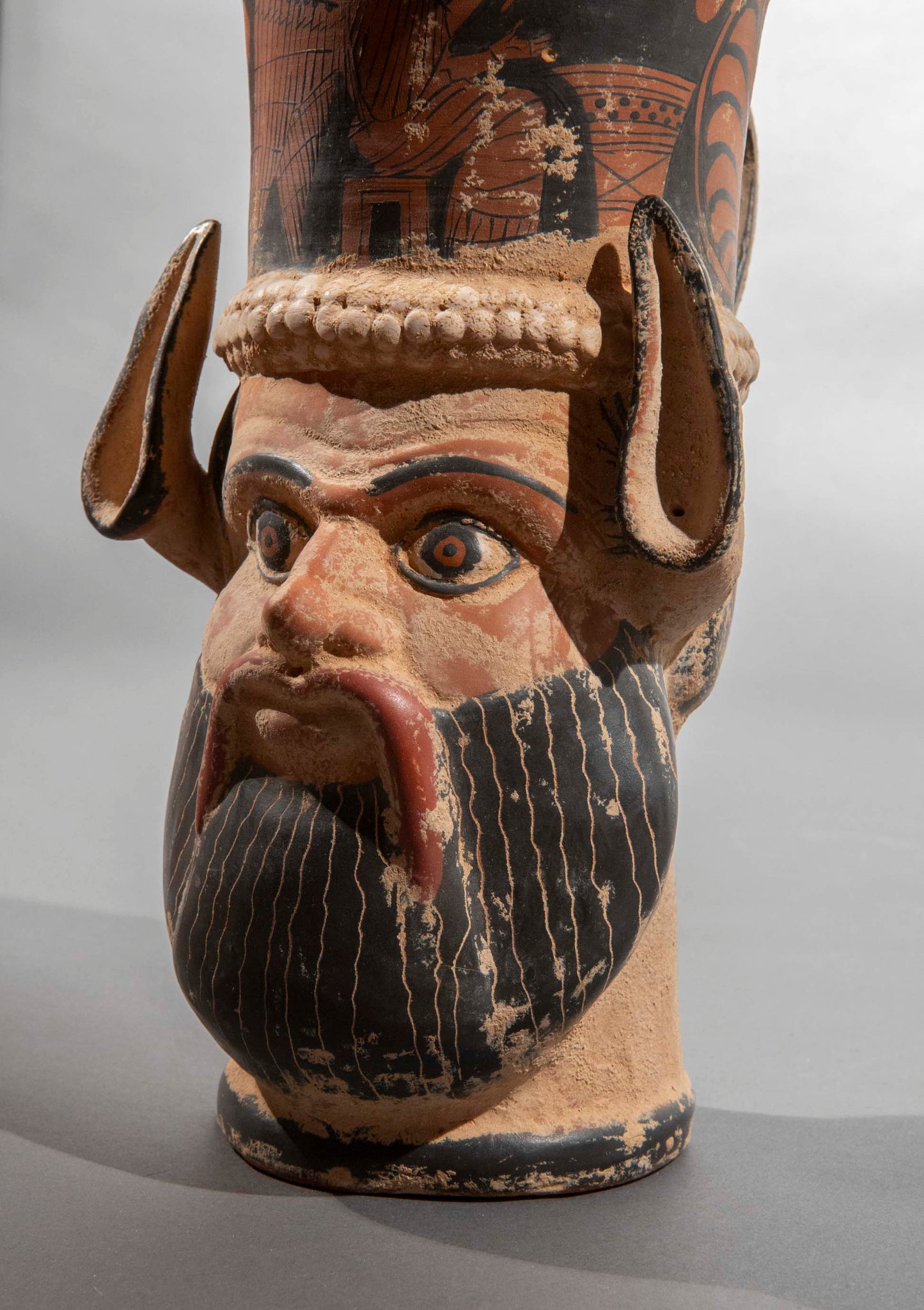 Grand Tour Pottery Satyr’s Head Lamp