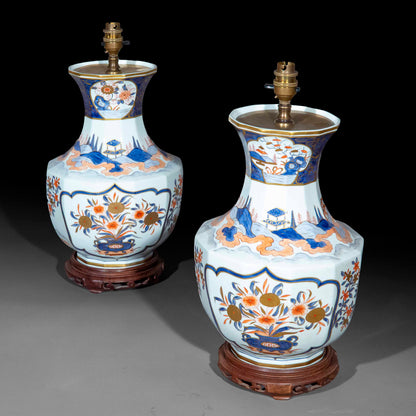 Pair of Imari Table Lamps