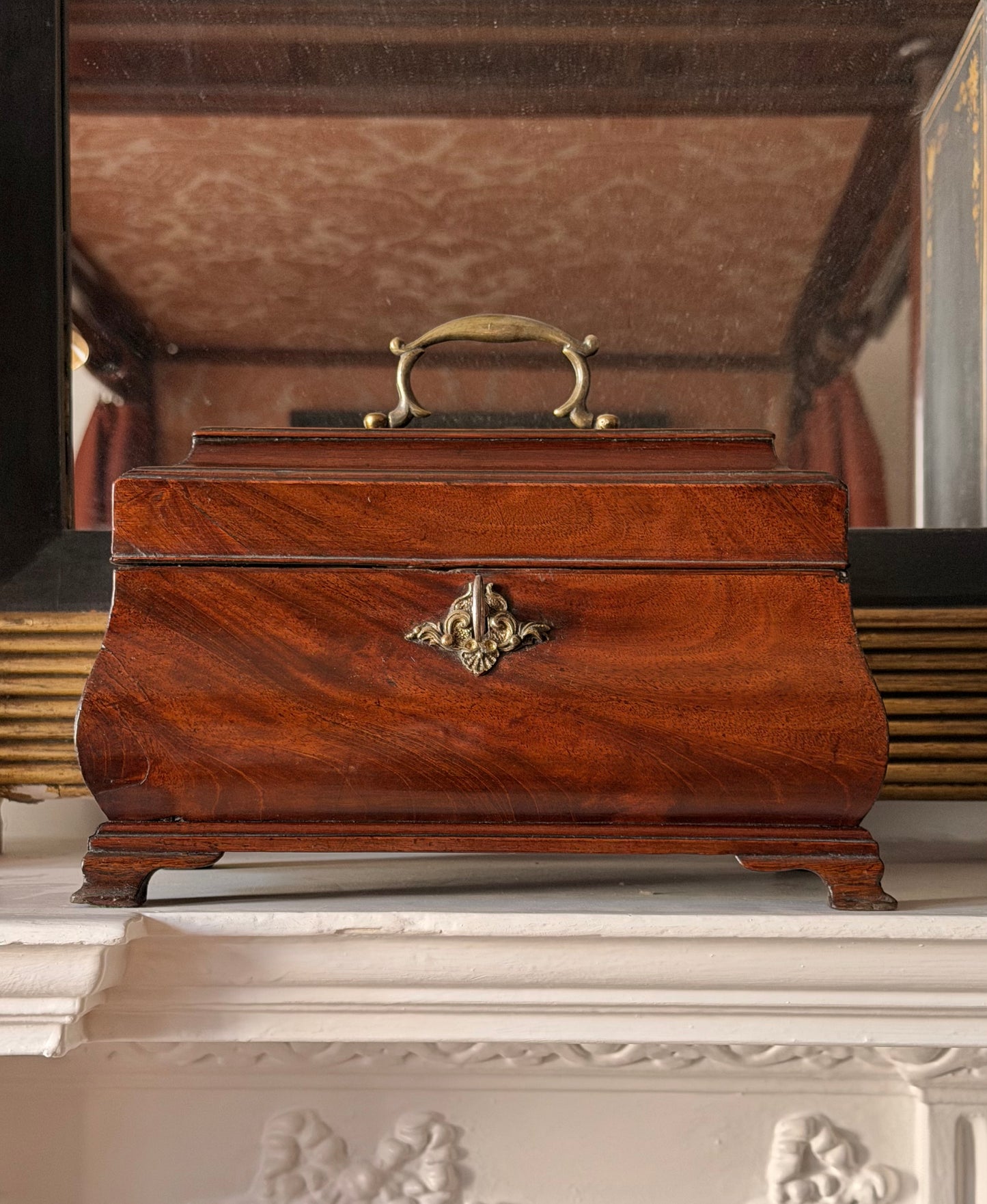 18th Century George III Period Bombe Tea Caddy