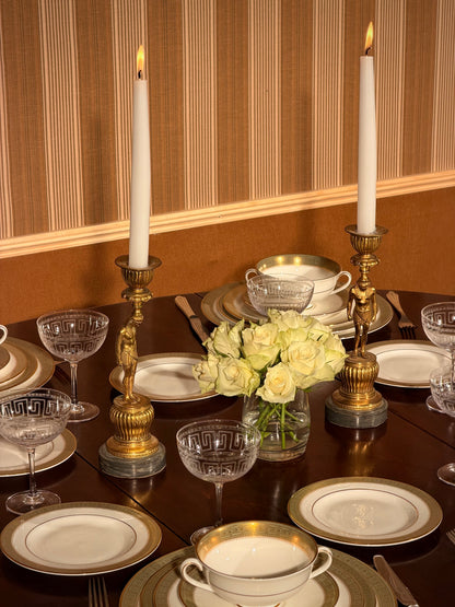 Pair of Early 19th Century French Gilt Bronze Candlesticks