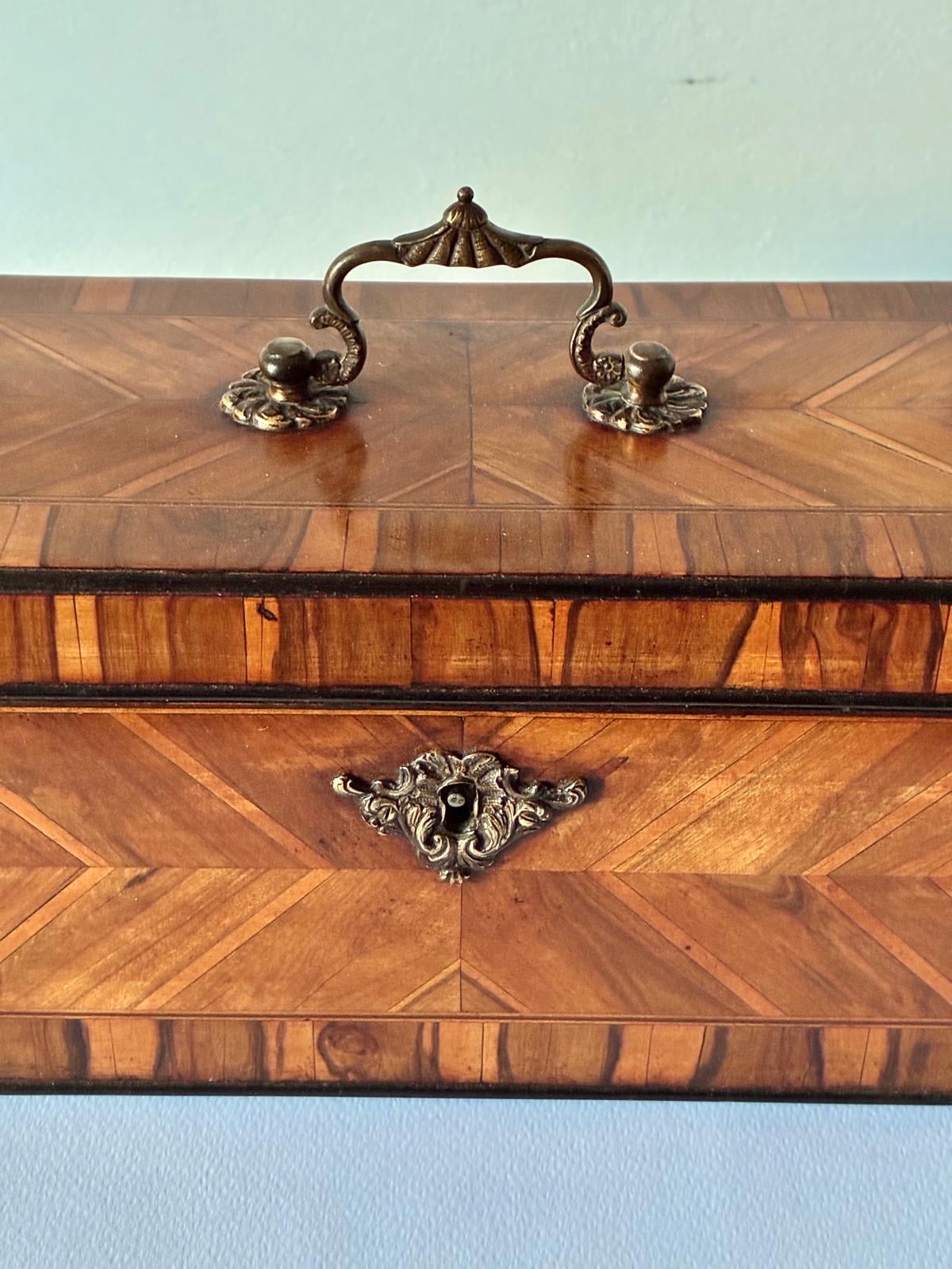 George II Period Parquetry Cocuswood Tea Caddy