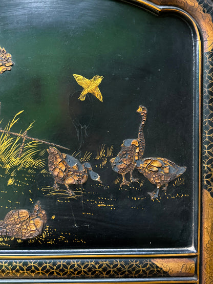 19th Century Chinese Lacquer Screen