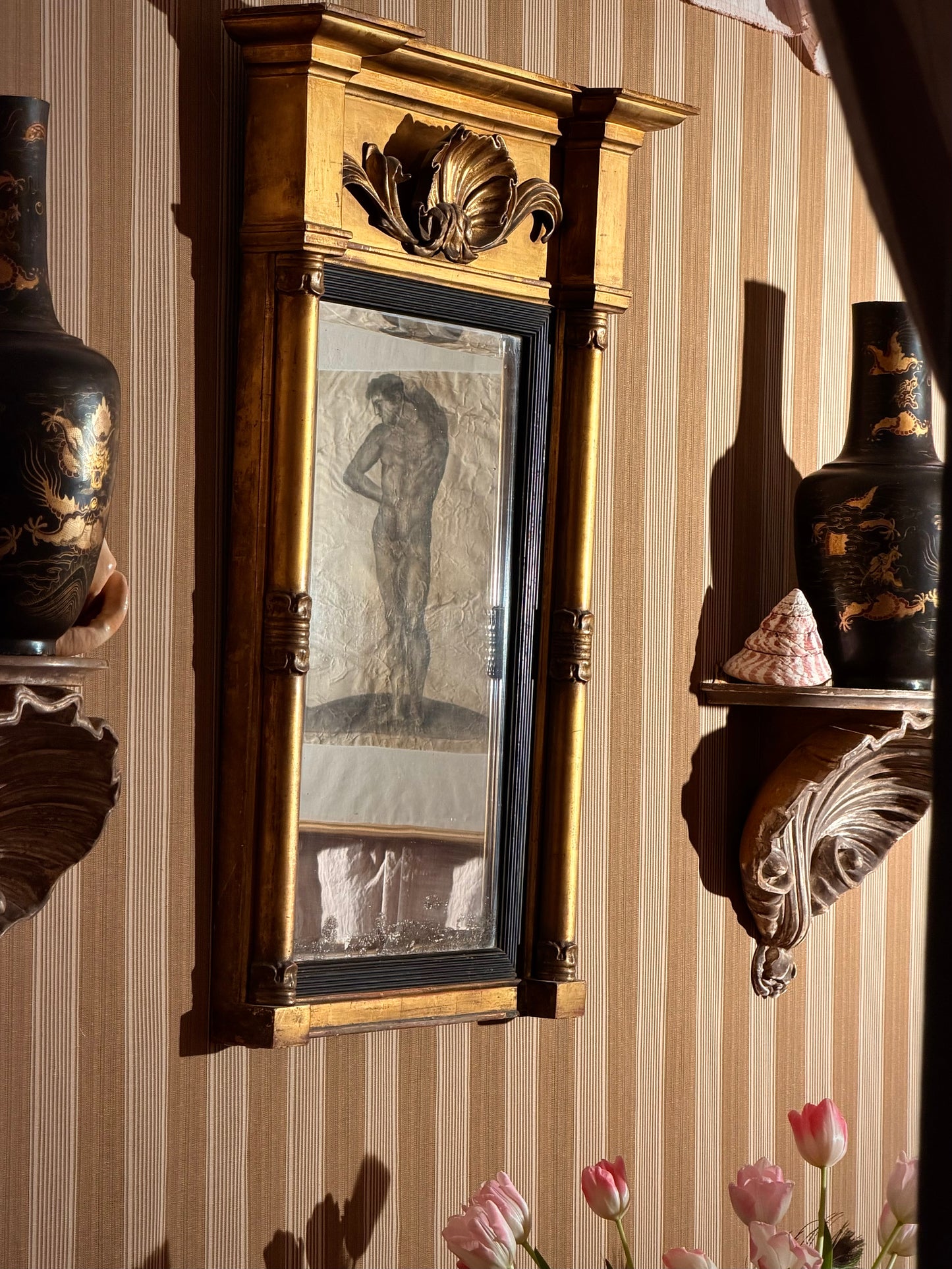 Regency Giltwood Overmantel Mirror