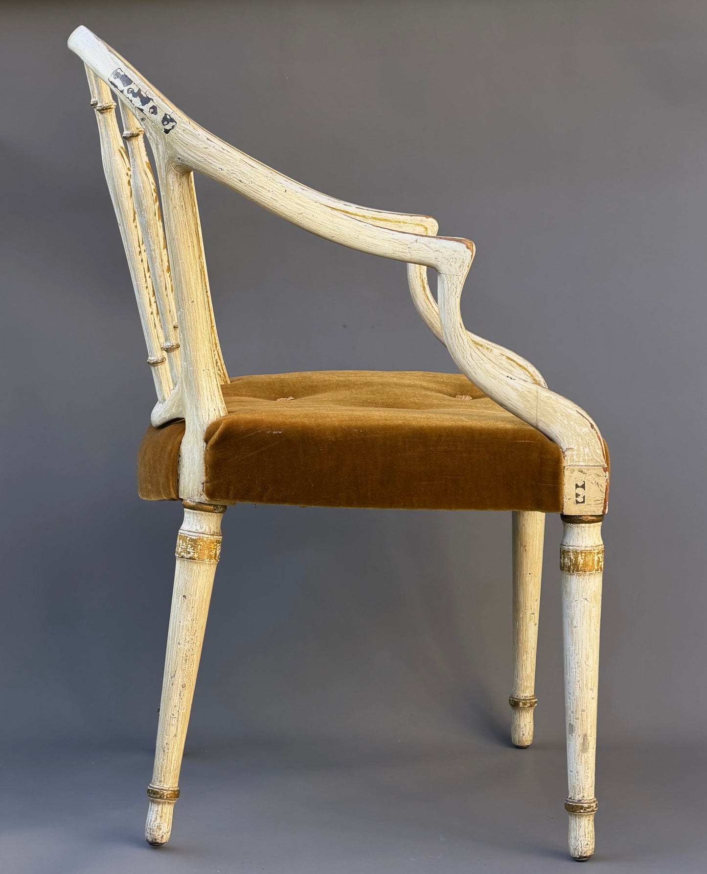 Georgian Painted Neoclassical Armchair