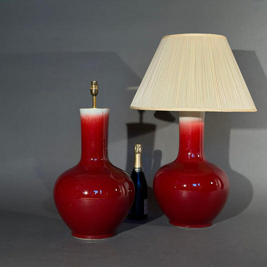 Large Sang de Boeuf Table Lamps