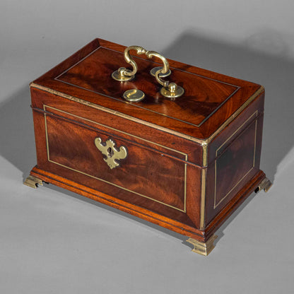 Mid-18th Century George II Period Tea Caddy, Attributed to Landall & Gordon