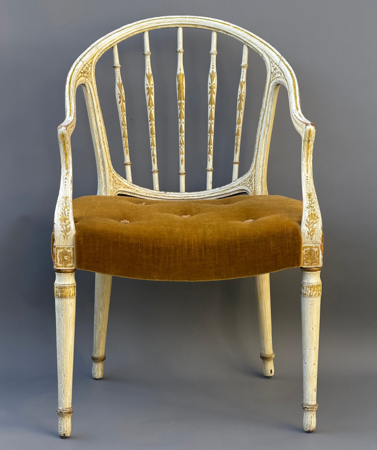 Georgian Painted Neoclassical Armchair
