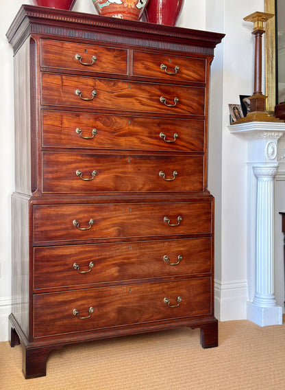 Fine Georgian Chippendale Chest on Chest