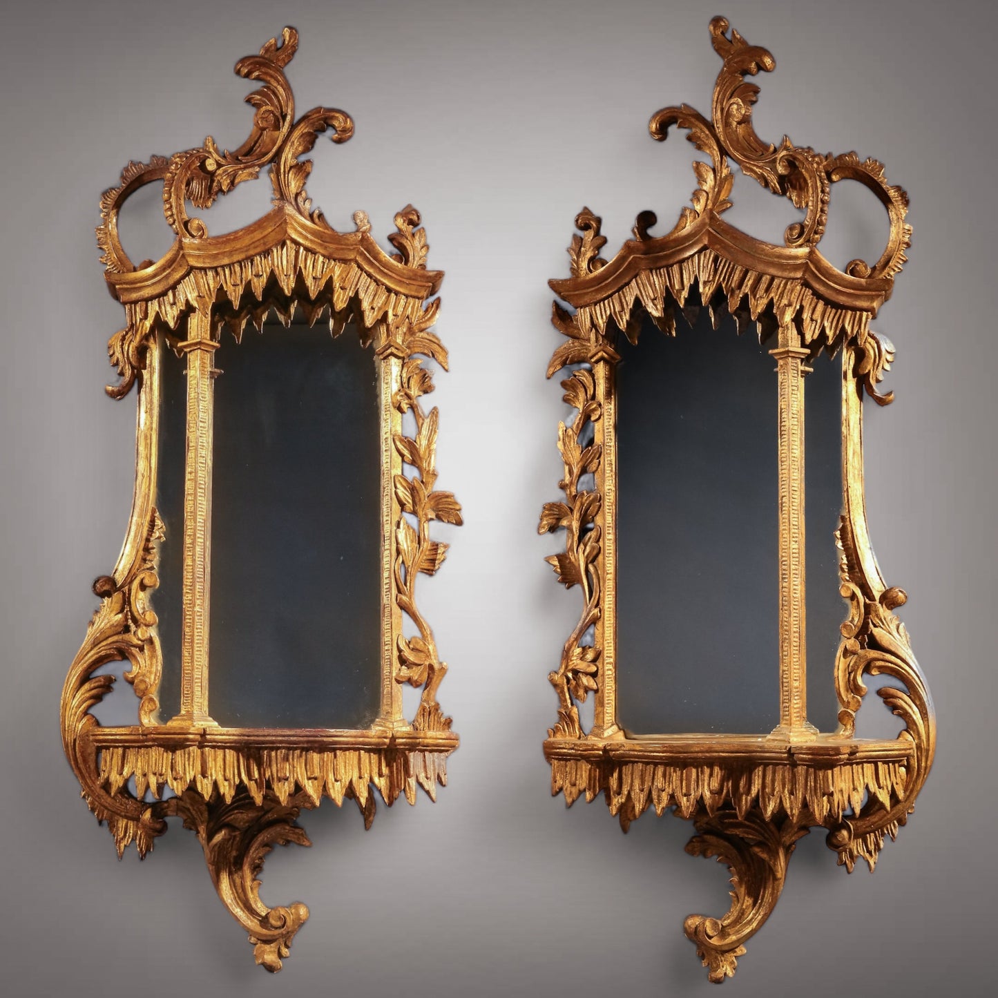 Pair of 19th Century Giltwood Wall Mirrors