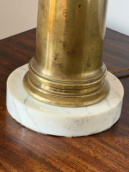 Monumental Ionic Column Bronze Table Lamps