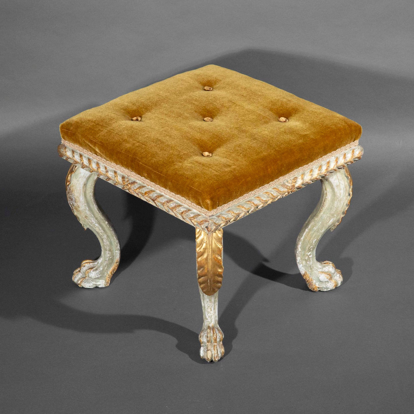 19th Century Italian Painted Stool or Bench