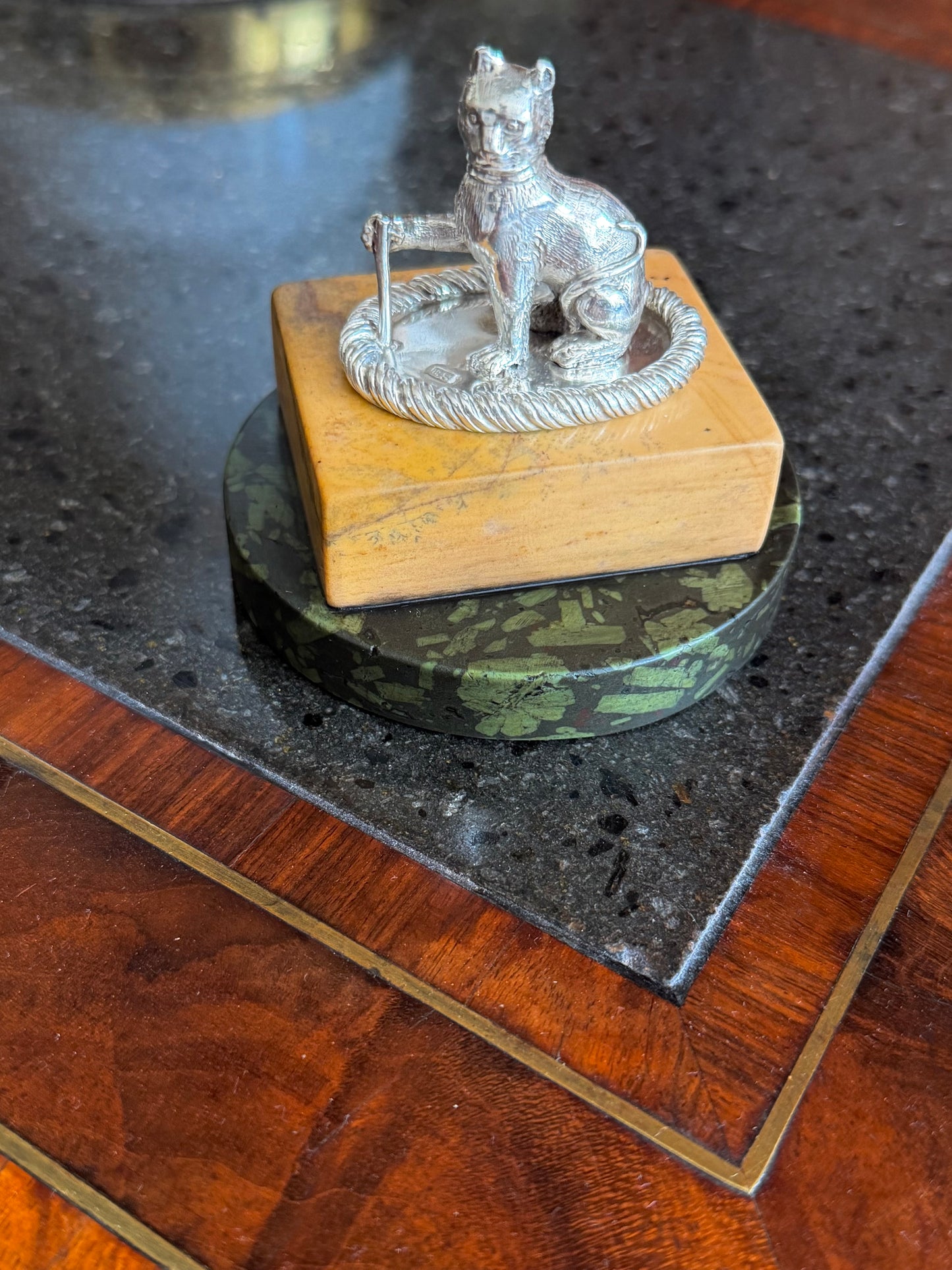 Keane Baronets: Sterling Silver Armorial Crest Finial by Benjamin Smith II