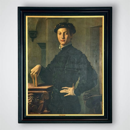 Oleograph after Agnolo Bronzino's Portrait of a Young Man at The Met