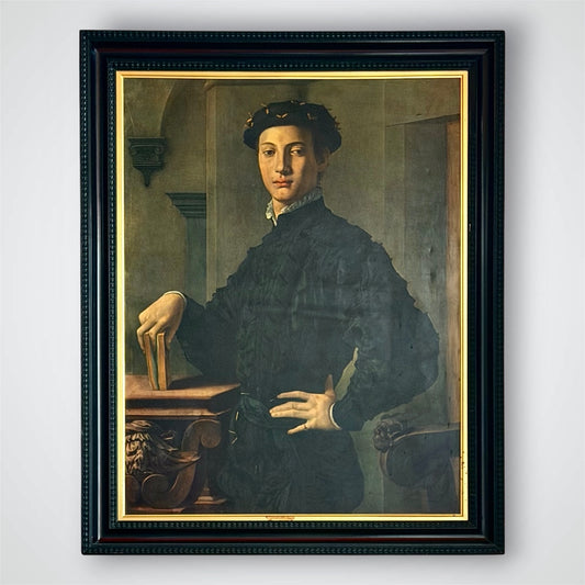 Oleograph after Agnolo Bronzino's Portrait of a Young Man at The Met