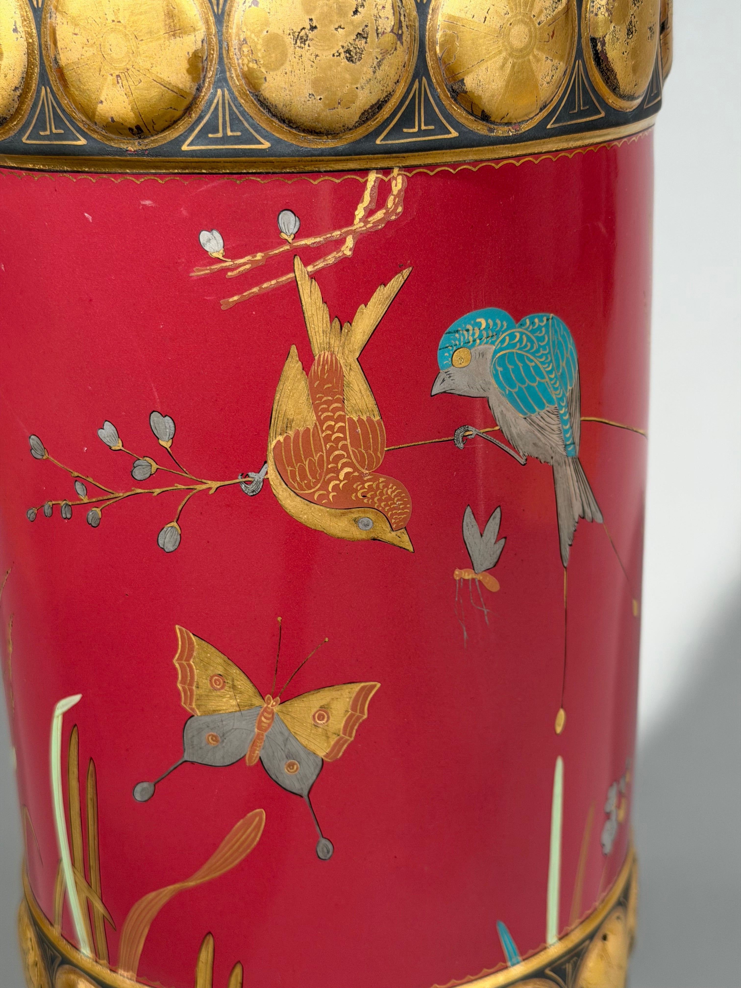 Exceptional and Large Minton Vase by Charles Toft – Peacock's Finest
