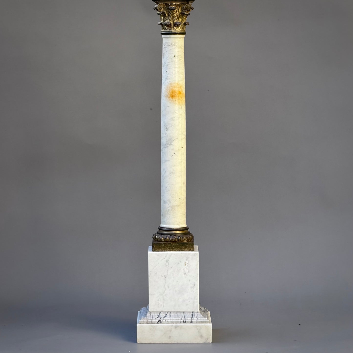 Early 19th Century Marble Column Lamp
