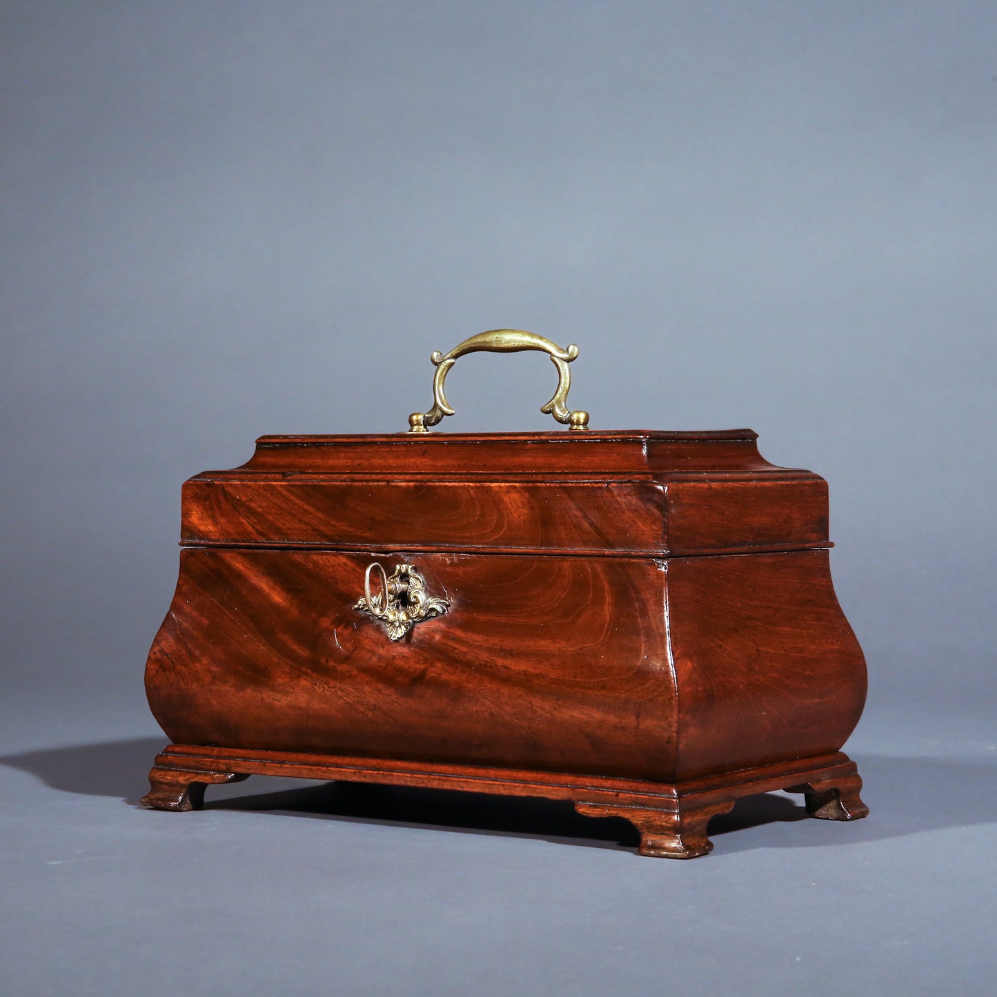 18th Century George III Period Bombe Tea Caddy