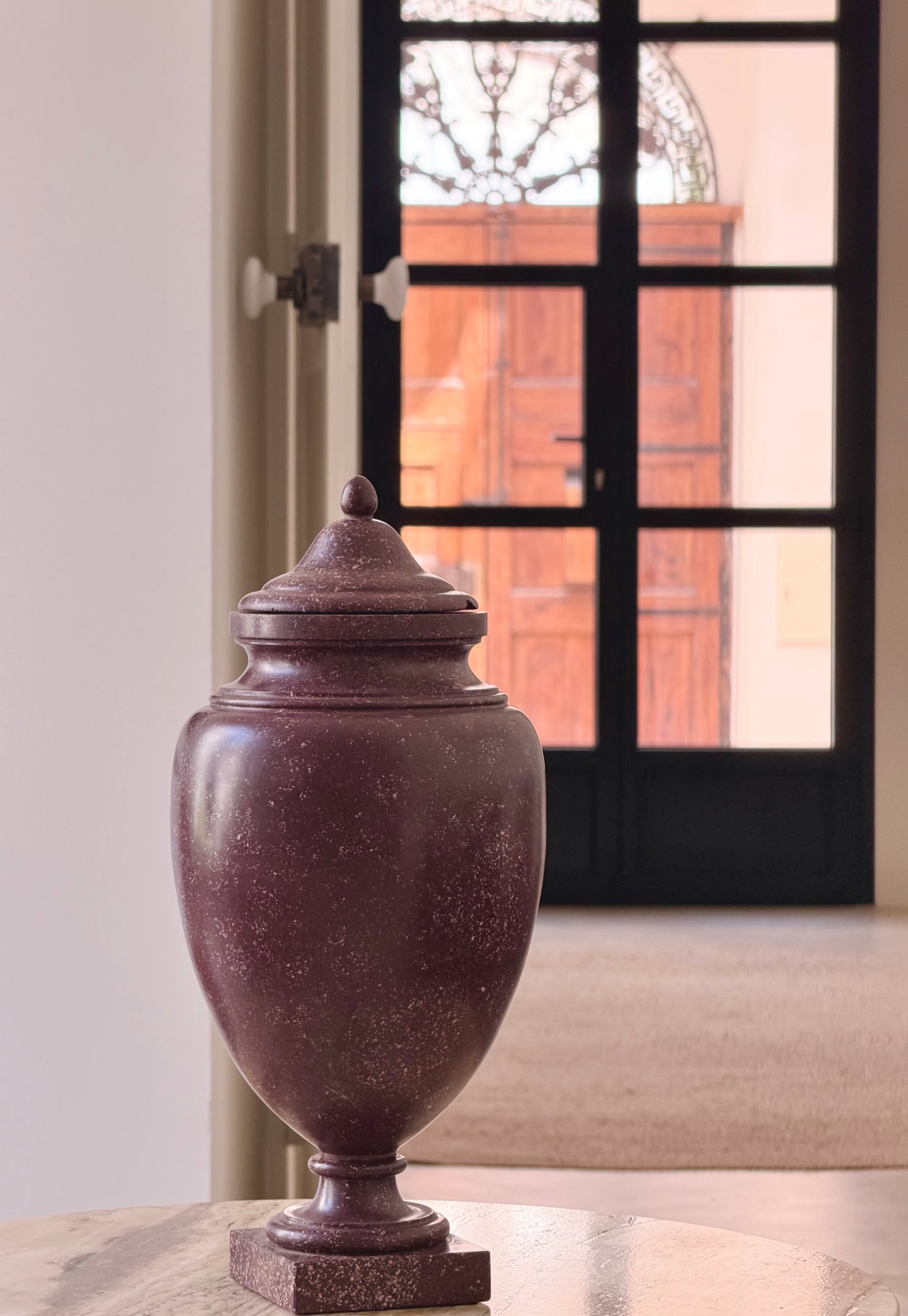 Large 18th Century Imperial Red Porphyry Vase