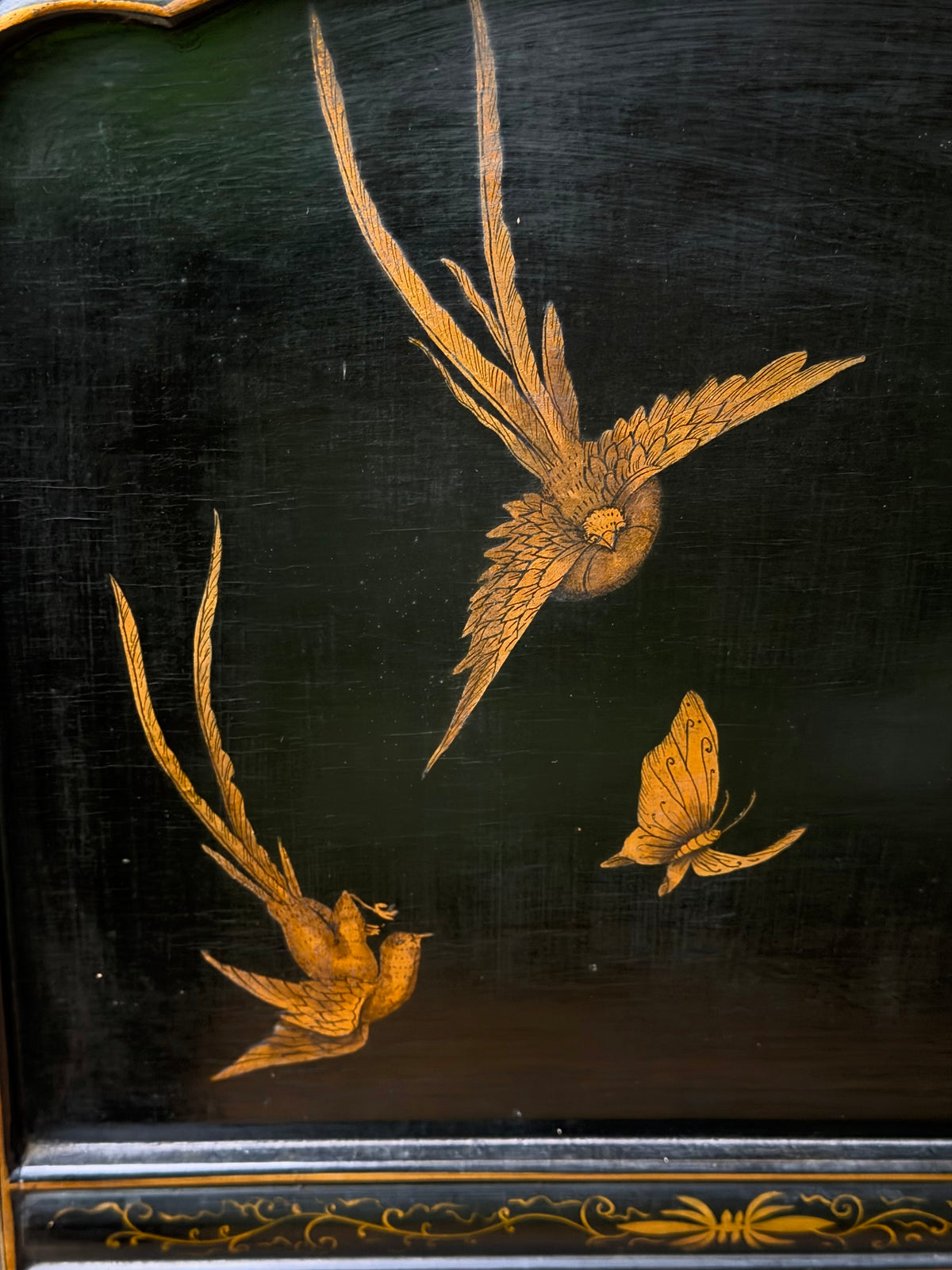 19th Century Chinese Lacquer Screen