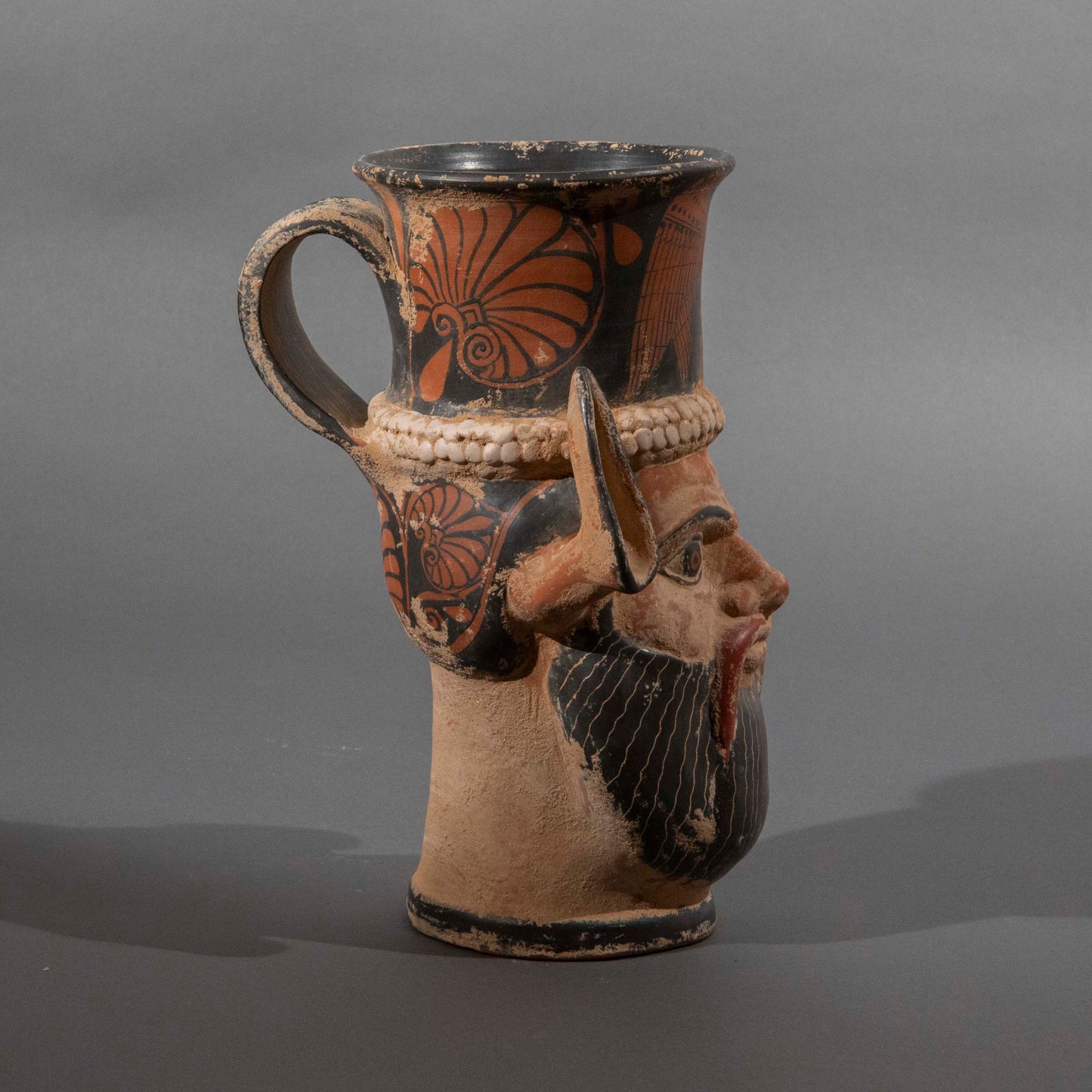 Grand Tour Pottery Satyr’s Head Lamp