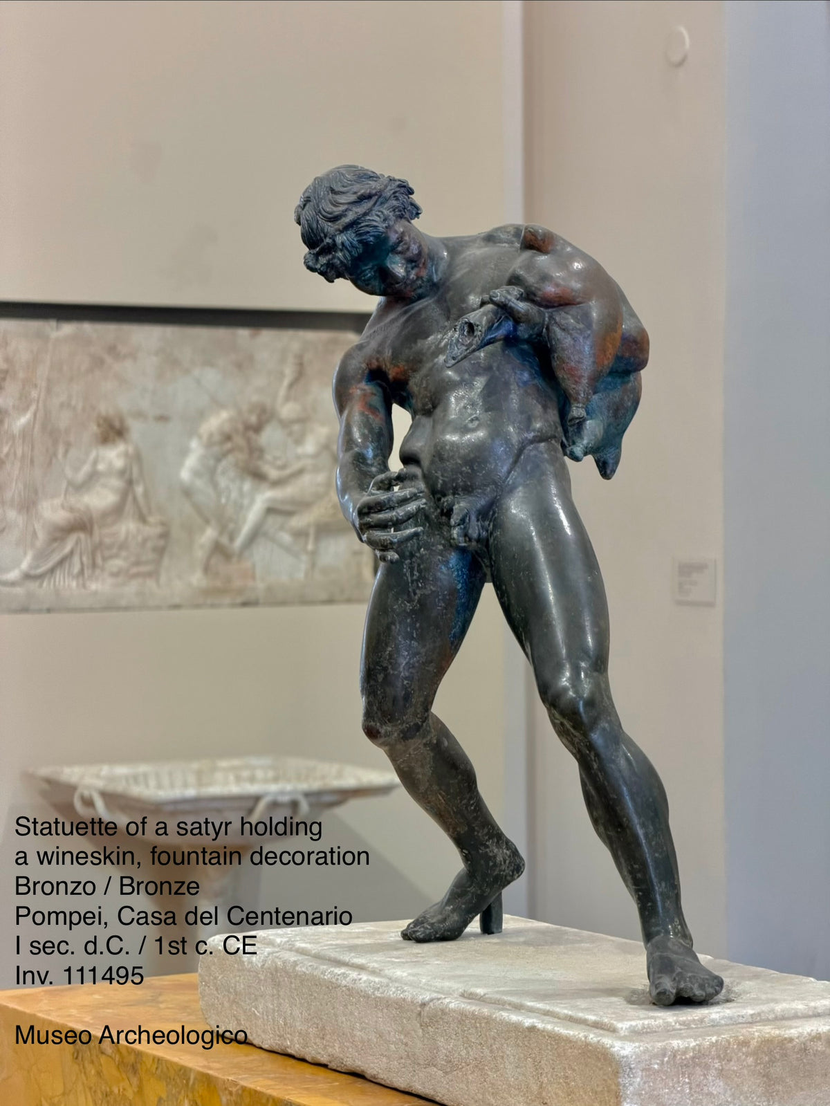 19th Century Grand Tour Bronze Sculpture of Faun