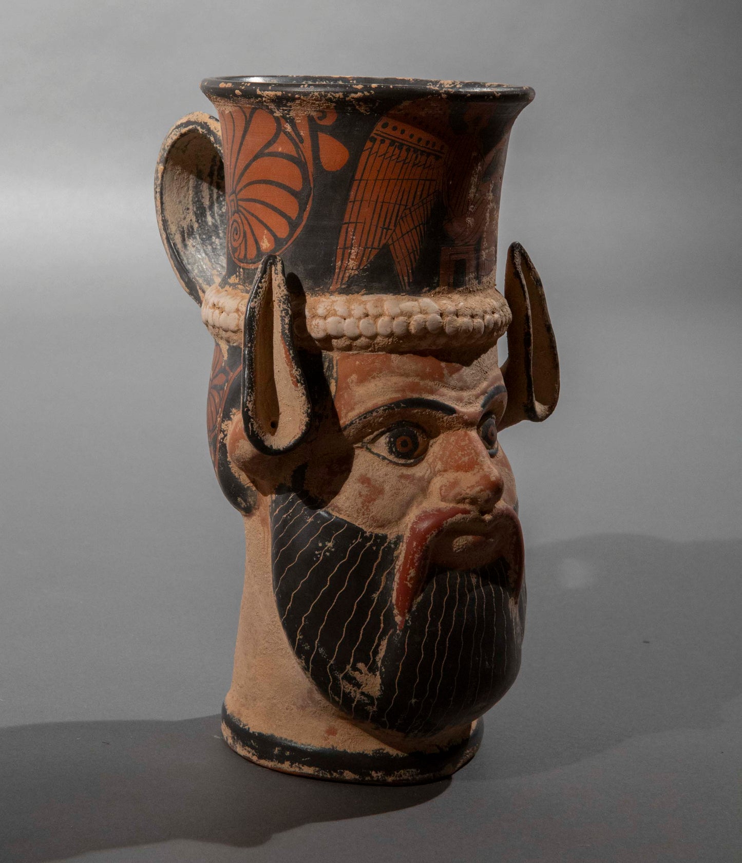 Grand Tour Pottery Satyr’s Head Lamp
